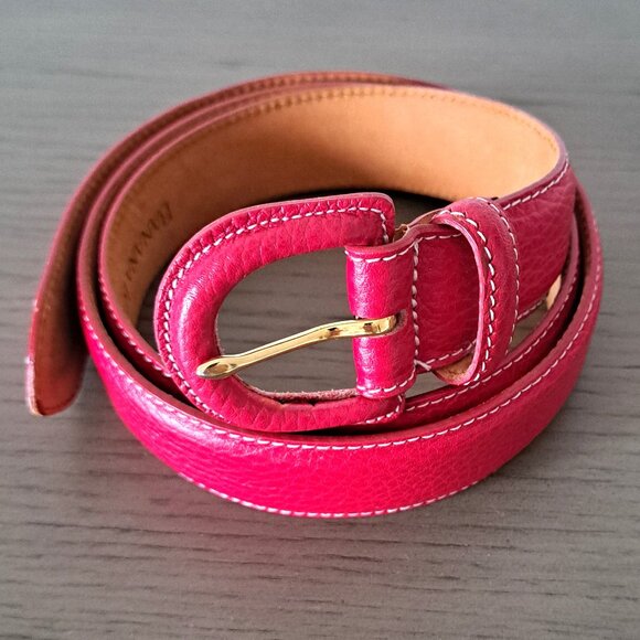 Brand New Banana Republic Attractive Red Leather Belt Made in Italy Size 34 main image 10